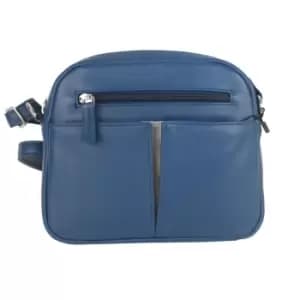Eastern Counties Leather Womens/Ladies Marnie Colour Panel Bag (One size) (Blue/Ivory)