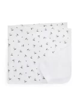 Ralph Lauren Baby All Over Print Blanket - White/Blue