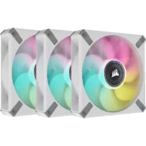 Corsair iCUE ML120 RGB ELITE Premium 120mm White PWM Magnetic Levitation Triple Fan Kit