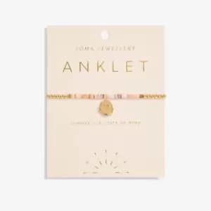 Anklet Pink Shell Gold Heart 5621