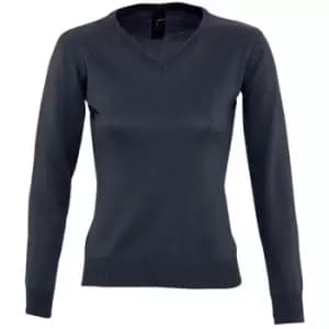 SOLS Womens/Ladies Galaxy V Neck Sweater (M) (Navy)
