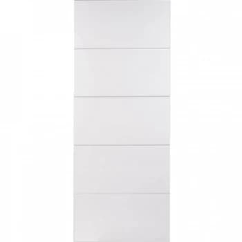 LPD Horiztonal 5 Panel Smooth White Primed Internal Door - 1981mm x 686mm (78 inch x 27 inch)