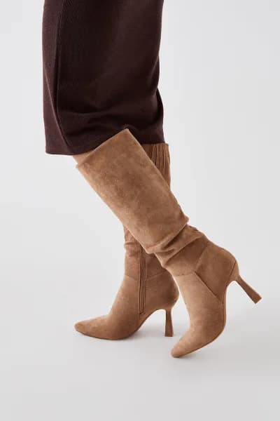 Kristina Knee High Pointed Ruched Boots