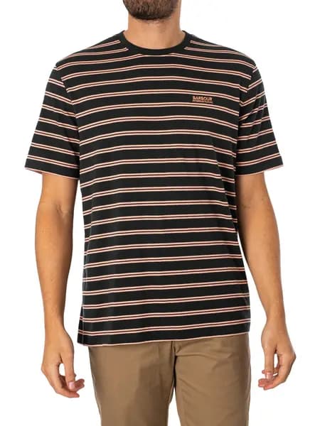 Barbour International Bernie Stripe T-Shirt Forest River S