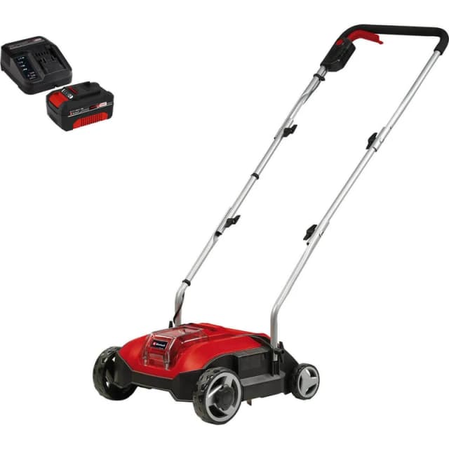 Einhell GC-SC 18/28 Li 18v Cordless Brushless Lawn Scarifier 280mm GE-SC 18/28 Li Batteries: 1 x 4ah Li-ion