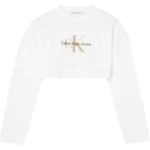Calvin Klein Jeans Archival Monologo Long Sleeve - White
