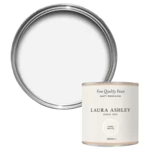 Laura Ashley Pure White Matt Emulsion Paint, 100ml Tester Pot