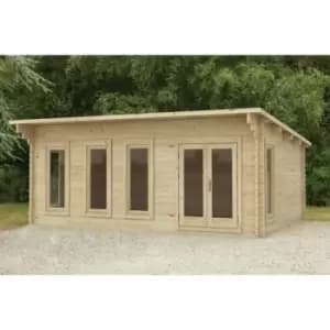 Forest - Wolverley 6m x 4m Double Glazed Log Cabin 24kg Polyester Felt & Underlay