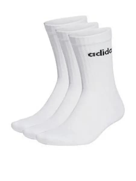 adidas Half-Cushioned Crew 3 Pack Socks - Size 1 - 6