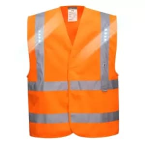Portwest Vega Class 2 Hi Vis LED Waistcoat Orange 2XL / 3XL