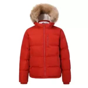SoulCal 2 Zip Bubble Jacket Mens - Orange