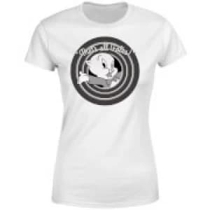 Looney Tunes That's All Folks Porky Pig Womens T-Shirt - White - 3XL
