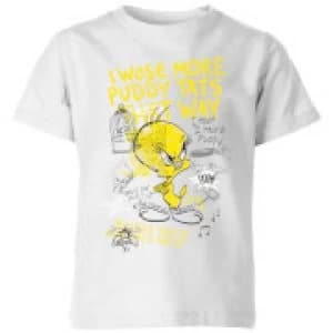 Looney Tunes Tweety Pie More Puddy Tats Kids T-Shirt - White - 11-12 Years