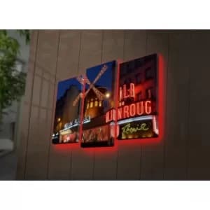 3PATDACT-8 Multicolor Decorative LED Lighted Canvas Painting (3 Pieces)