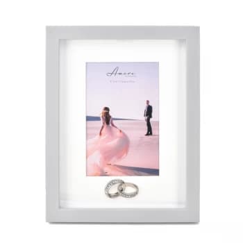 Amore Plastic Photo Frame with Rings Icon - 4" x 6"