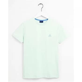 Gant Contrast Logo T Shirt In Mint 375
