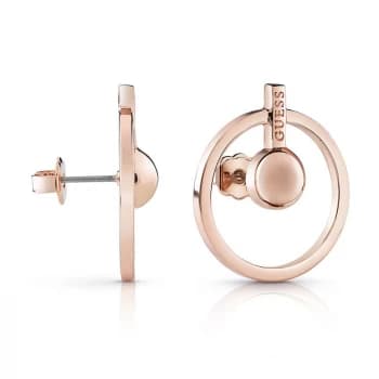 Ladies Guess Influencer Rose Gold Earrings