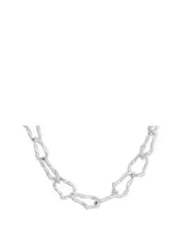 Bibi Bijoux Silver 'Ritzy' Molten Link Necklace, Silver, Women