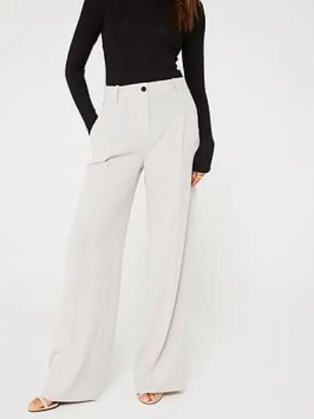 CALVIN KLEIN Structure Twill Wide Leg Pant - Size 10