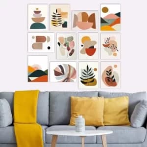 12MDF02 Multicolor Decorative MDF Painting (12 Pieces)