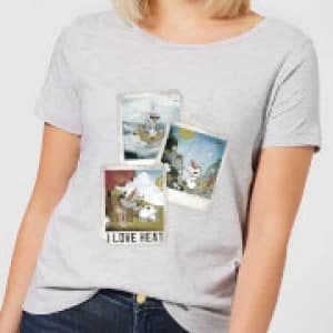 Disney Frozen Olaf Polaroid Womens T-Shirt - Grey - 3XL