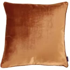 Luxe Velvet Piped Cushion Rust