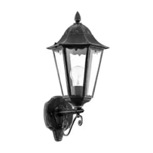 Eglo Navedo Traditional Upside-Down Lantern Exterior Wall Light - Black