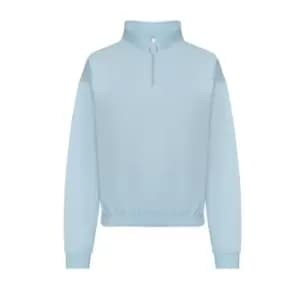 Awdis Womens/Ladies Cropped Sweatshirt (L) (Sky Blue)
