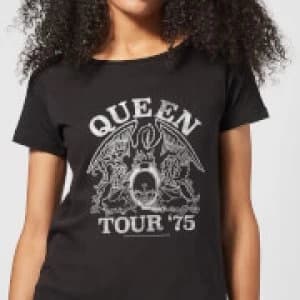 Queen Tour 75 Womens T-Shirt - Black
