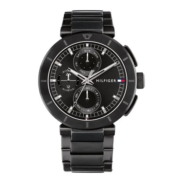 Tommy Hilfiger 1792119 Lorenzo Black IP Bracelet Watch - W95332