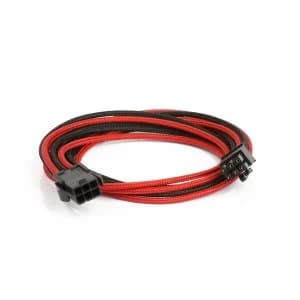 Phanteks 6-Pin PCIe Cable Extension 50cm - Sleeved Black & Red