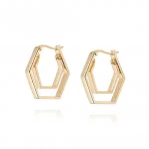Kamala Huggie Hoop 18ct Gold Plate Earrings HUG14_GP