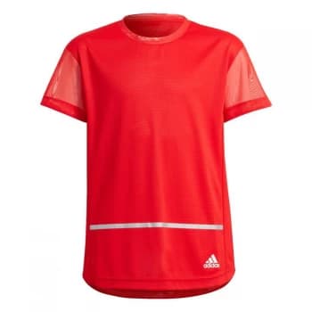 adidas HEAT. RDY Primegreen T-Shirt Kids - Vivid Red / White