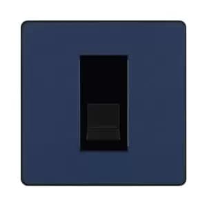 BG Evolve Matt Blue Single Secondary Telephone Socket - PCDDBBTS1B