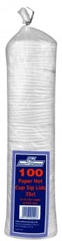 Caterpack Paper Cup Sip Lids 12oz (35cl) PK100