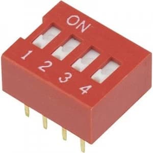 DIP switch Number of pins 4 Slide type TRU COMPONENTS DSR 04