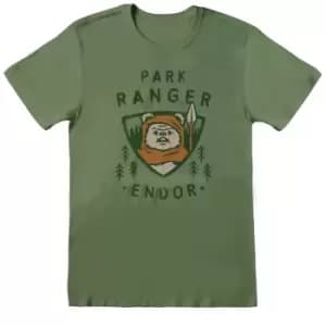 Star Wars Unisex Adult Endor Park Ranger T-Shirt (M) (Green)