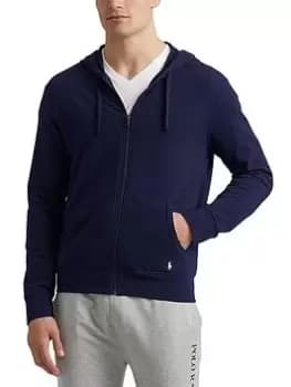 Polo Ralph Lauren Lounge Zip Thru Hoodie, Navy, Size L, Men
