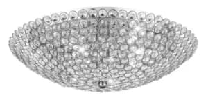 PLANET Ceiling Light Chrome, Crystals 45x15cm