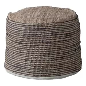 Terni Round Jute Pouffe Brown