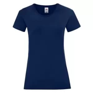 Fruit of the Loom Womens/Ladies Iconic T-Shirt (S) (Navy)