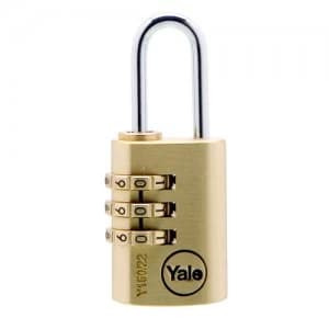 Yale 22mm Brass Combination Padlock