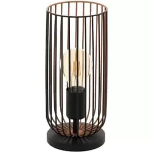 ROCCAMENA Black/Copper Table Lamp - Black, Copper - Eglo