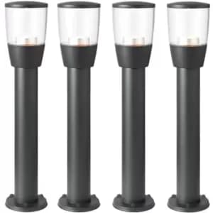4 PACK Outdoor Post Bollard Light Anthracite 0.5m LED Driveway Foot Path Lamp