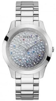 Guess Womens Crush Stainless Steel Bracelet Glitter Watch