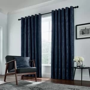 Helena Springfield Roma Lined Curtains 90" x 90", Navy