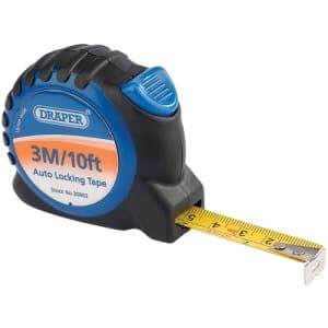 Draper 3m / 10ft Soft Grip Auto Lock Measuring Tape