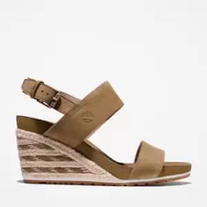 Timberland Capri Sunset Wedge Sandal For Her In Greige Greige, Size 7
