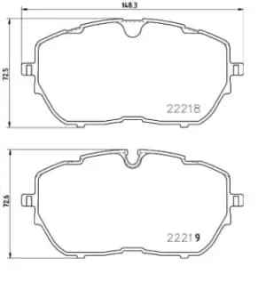 BREMBO Brake pad set PEUGEOT,DS P 61 128 1647859680,1647859680,1612373080 1647877180