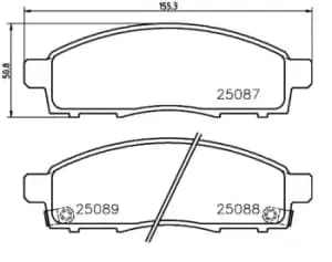 BREMBO Brake pad set FIAT,MITSUBISHI P 54 055 0006000611054,6000611054,4605A623 4605B158,4605B233